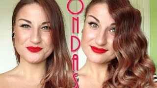 TUTORIAL Ondas al agua CLÁSICAS  tirabuzones con tenacillascalor ELEGANTES wavy hair PELOCABELLO [upl. by Julieta]