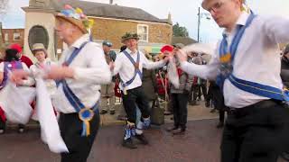 Peterborough Morris at Whittlesey Straw Bear 2024 [upl. by Emarej]