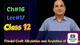 Ch16 Lec17Friedel Craft Alkylation and AcylationClass12 Chemistry [upl. by Sayer]