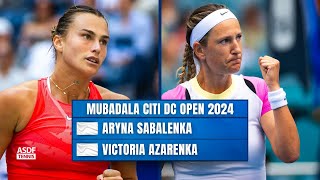 Aryna Sabalenka vs Victoria Azarenka QF HIGHLIGHTS 3 August 2024 Mubadala Citi DC Open 2024 [upl. by Udella]