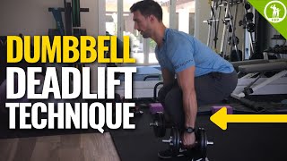 Dumbbell Deadlift Technique – Perfect Form Video Tutorial Guide [upl. by Atinahs]