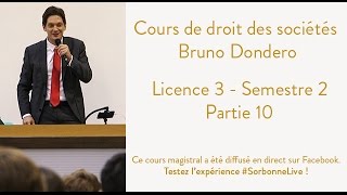 REPLAY Cours de droit des sociétés  Semestre 2  Partie 10 [upl. by Yessej]