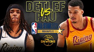 NBA 2024 Rising Stars GM2 Team Detlef vs Team Pau Full Game Highlights  FreeDawkins [upl. by Tnomal]