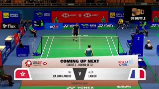 Ng Ka Long vs Alex Lanier  Korea Open 2024  Round of 32 [upl. by Halludba]