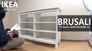 How to Assemble IKEA  이케아 BRUSALI 브루살리 TV장식장 화이트 조립하기 [upl. by Ajoop]