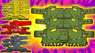 Mega Tank Hybrid Dora Vs KV44  Cartoons about tanks [upl. by Odicalp]