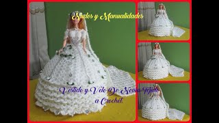 Vestido y Velo De Novia Tejido a Crochet [upl. by Sura]