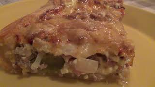 Easy Savory Cheese Bacon Minced Meat Pie 🥧 Helppo juusto pekoni jauhelihapiirakka 🥧 пирог с фаршем [upl. by Asalocin]