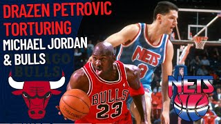 Drazen Petrovic Torturing Michael Jordan amp Chicago Bulls [upl. by Putnam]