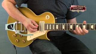 Gibson Custom 1957 Les Paul Reissue VOS Electric Guitar with Bigsby Antique Gold [upl. by Danna]