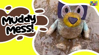 Blueys Muddy Puddles Mess Bluey Toys  Juguete Bluey [upl. by Kwarteng971]