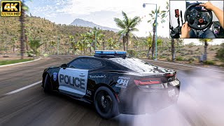 Police Chevrolet Camaro ZL1 1LE drift  Forza Horizon 5  g29 gameplay [upl. by Fennessy]