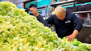 This Cabbage and Meat Mountain FEEDS 1000 people in Japan [upl. by Llenyr642]