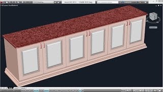 CREATING A COUNTER TOP  AutoCAD 3D CABINETS  AutoCAD 3D WARDROBE [upl. by Clovah]