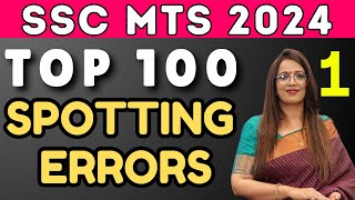 Target SSC MTS 2024  Top 100 Important Spotting Errors  Class  1  Grammar  PYQs  by Rani Mam [upl. by Katha]