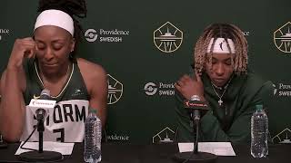 Seattle Storm Nneka Ogwumike Jordan Horston Coach Noelle Quinn postgame vs Phoenix Mercury [upl. by Jorry]