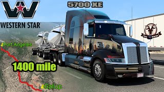 American Truck Simulator Long Delivery Port Angeles to Gallup Western Star 5700XE ats [upl. by Nalyak]