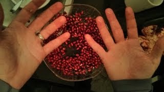 Remove Pomegranate Seeds with One Tool and No Hand Washing [upl. by Eimorej484]