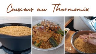 Couscous au poulet et aux légumes cuisiné au Thermomix plat marocain ￼réconfortant et savoureux [upl. by Oiralih]