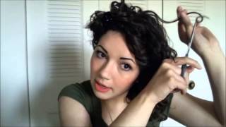 Cutting Curly Hair  How to give yourself a Devatype cut [upl. by Rawna]