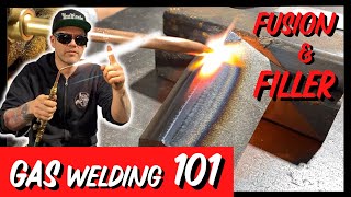 How to Gas Weld with OxyAcetylene  Tutorial Tips amp Set Up Fusion  Filler Welding [upl. by Enedan74]