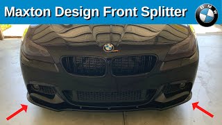 Maxton Design Front Splitter on BMW F10 with Mpackage  BOND Garage [upl. by Gromme656]