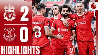 HIGHLIGHTS Mo Salah scores TWICE to win Merseyside derby  Liverpool 20 Everton [upl. by Billmyre]