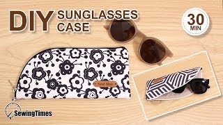 DIY Sunglasses Case  선글라스 지퍼 파우치  Easy Sewing Round Zipper Pouch tutorial sewingtimes [upl. by Langdon]