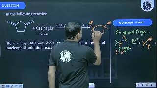 In the following reaction ampnbsp How many different diols are formed as a result of nucleophilic [upl. by Nalak374]