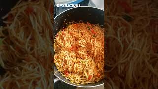 Jollof Spaghetti Recipe Easy and Delicious  shortvideo shorts spaghetti short youtubeshorts [upl. by Olfe]