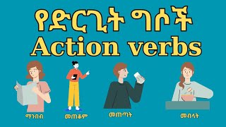 Action verbsየድርጊት ግሶችAction verbs in amharicenglish grammarethiopian language to english [upl. by Risley]