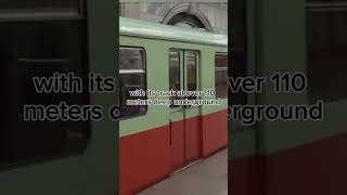 North Koreas Pyongyang Metro 😳 pyongyang northkorea metro train [upl. by Lleynad]