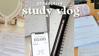 2day study vlog 🎧 5am mornings lots of studying being productive [upl. by Resiak]