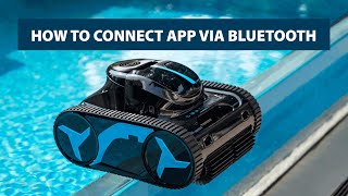 AquaForte AIWireless Robotic Pool Cleaner  How to connect the AIBot app via Bluetooth [upl. by Drawd588]