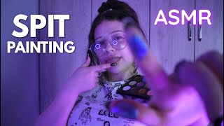 ASMR en ESPAÑOL💄Te MAQUILLO con 👄M0uth sounds y SPIT PAINTING👅💦  Vivalen ASMR [upl. by Gile]