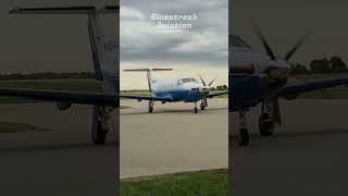 PlaneSense Pilatus PC12 N954AF Engine Start at Warren County Airport i68  82824 aviation [upl. by Ierbua]