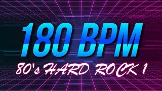 180 BPM  80s Hard Rock  44 Drum Track  Metronome  Drum Beat [upl. by Nongim]