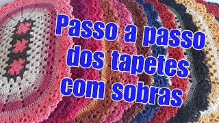 Passo a passo dos tapetes com as sobras Já vendi muitos pares Super econômico também [upl. by Aicak]