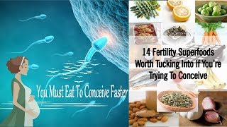 14 Fertility Superfoods boost fertility naturally  Increase Fertility boost sperm  Pregnancy Term [upl. by Refynnej]