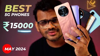 TOP 5 Best 5G Phones Under 15000 in MAY 2024 l Best Mobile Under 15000 [upl. by Goines]