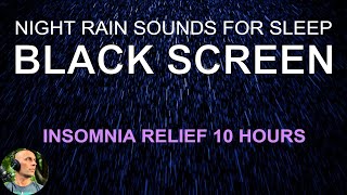 10 Hours of Heavy Rain Sounds No Thunder BLACK SCREEN Rain Sounds For Sleeping Heavy Night Rain [upl. by Gordy]