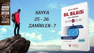 LİMİT YAYINLARI  LİMİT KRONOMETRE DİL BİLGİSİ SB  ZAMİRLER 7 [upl. by Faubion318]