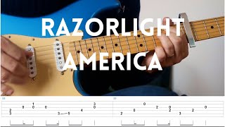 America  Razorlight tab and guitar cover [upl. by Idalla]