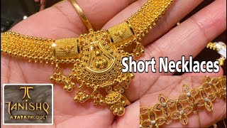 Tanishq Gold Short Necklace Designs With PriceLight Weight Necklace designsshort necklacedeeya [upl. by Natividad]