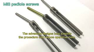 MIs pedicle screws for spine fixation orthopedic titanium bone screws cannulated screw polyaxial [upl. by Sitnik]