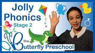 Jolly Phonics Phase 2  Teaching Phonics to kids  C K D M E R Phonics [upl. by Papst]