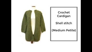 How to Crochet Cardigan Shell stitch [upl. by Lecirg]