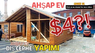 AHŞAP EV YAPIMI  36 M2 AHŞAP EV DIŞ CEPHE LAMBRİ KAPLAMA BÖLÜM 3 [upl. by Dorine]