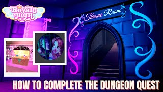 ROYALE HIGH HOW TO COMPLETE THE DUNGEON QUEST EASY GUIDE  ROYAL HIGH 2024 Roblox [upl. by Aytida]