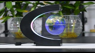 Magnetic Levitation Floating Globe with LED Lights C Shape [upl. by Pinelli]